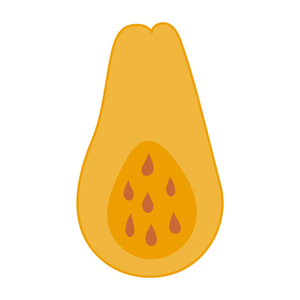 南瓜被切成两半。手绘南瓜涂鸦。感恩节和万圣节装饰。矢量插画，扁平化设计图片下载