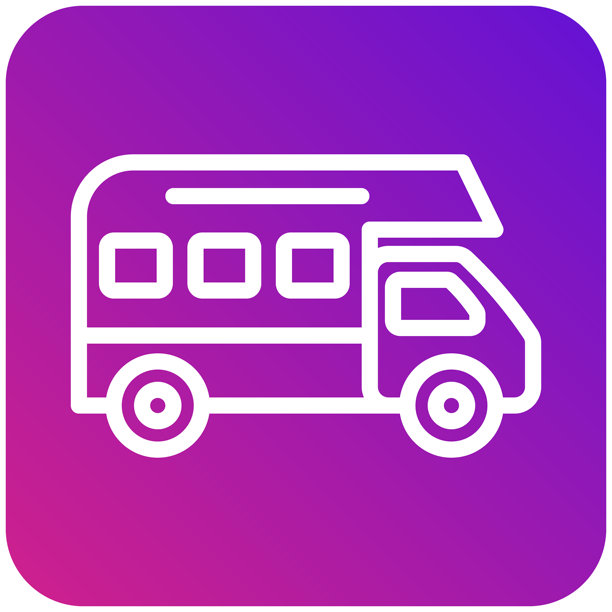 露营车矢量图标设计插画图片下载