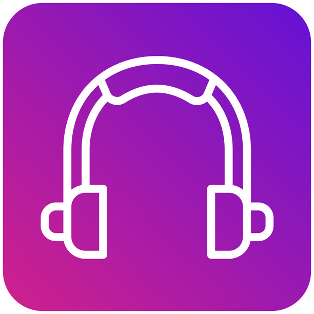 耳机矢量图标设计插画图片下载