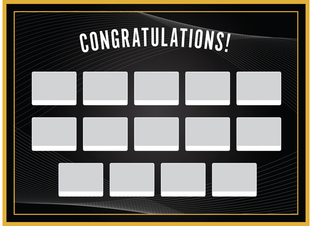 抽象背景上的毕业生照片框马赛克拼贴模板图片下载