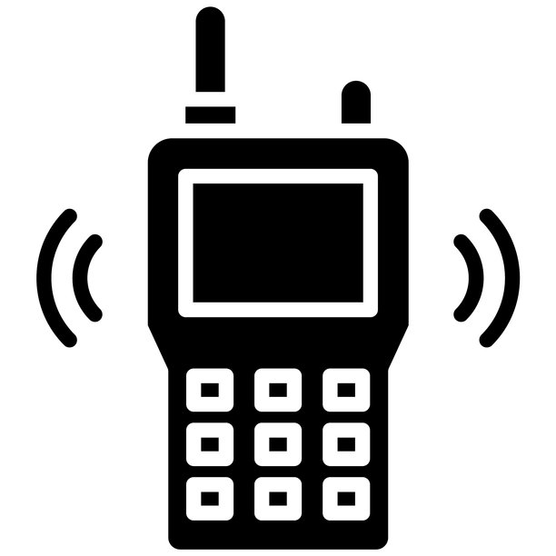 手持对讲机矢量图标图片下载