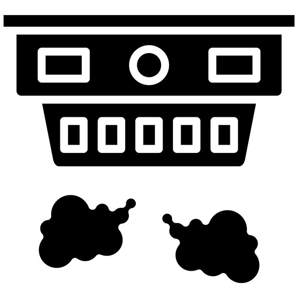 烟雾报警器矢量图标图片下载