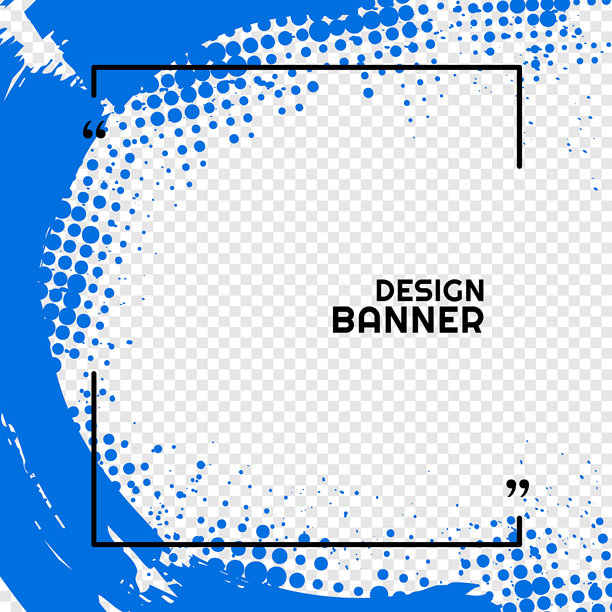 矢量插画。手绘抽象彩色画框套装，带有几何边框。墨水笔触混乱，带有半色调圆点。适用于社交媒体模板、封面、摄影叠加、网页横幅的设计。图片下载