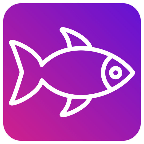 鱼矢量图标设计插画图片下载