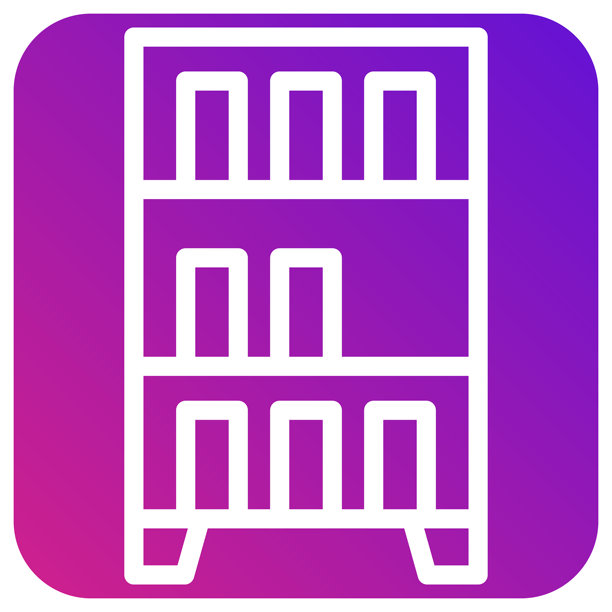 书架矢量图标设计插画图片下载