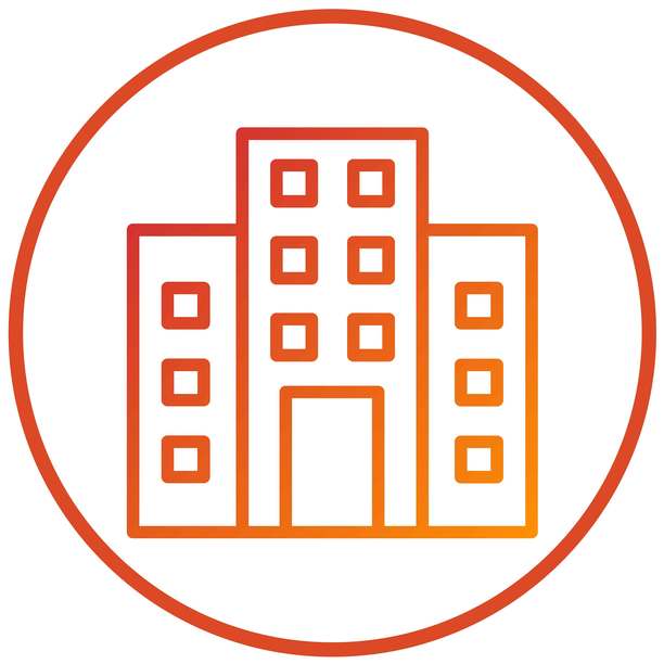 矢量设计写字楼图标风格图片下载