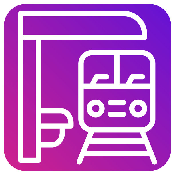 火车平台矢量图标设计插画图片下载