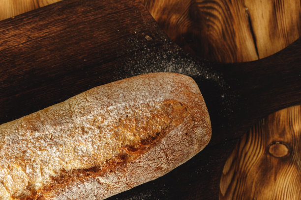 恰巴塔面包的特写照片图片下载