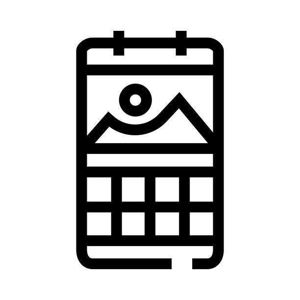 日历图标，显示风景图片和日期图片下载