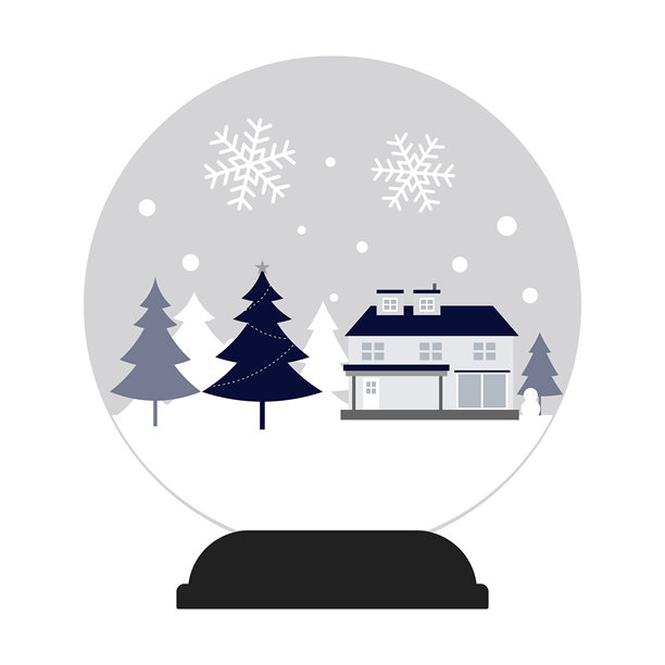 雪景球插画图片下载