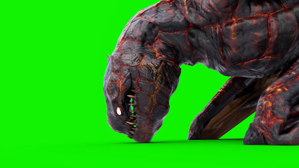 绿色背景的龙的素材图图片下载