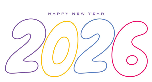 2026. 适用于新年贺卡和海报的排版矢量设计。现代文字素材插画。图片下载