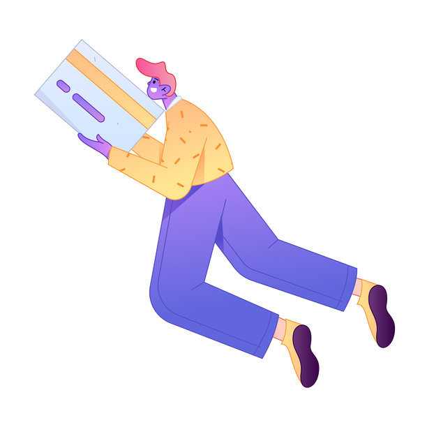 用于开发和编程项目的矢量扁平化渐变人物插画。图片下载