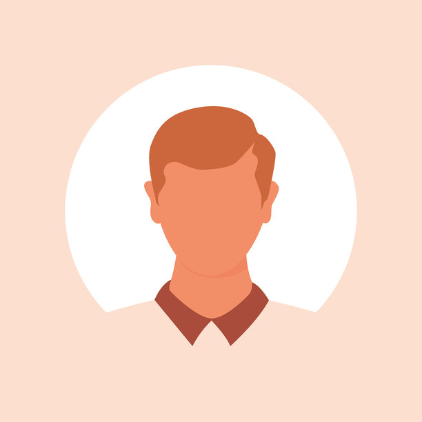 扁平插画。头像，用户资料，脸部图标，性别中立剪影，彩色头像。适用于社交媒体头像、图标、启动画面和模板。图片下载
