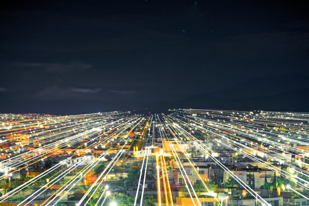 普埃布拉市的长时间曝光照片图片下载