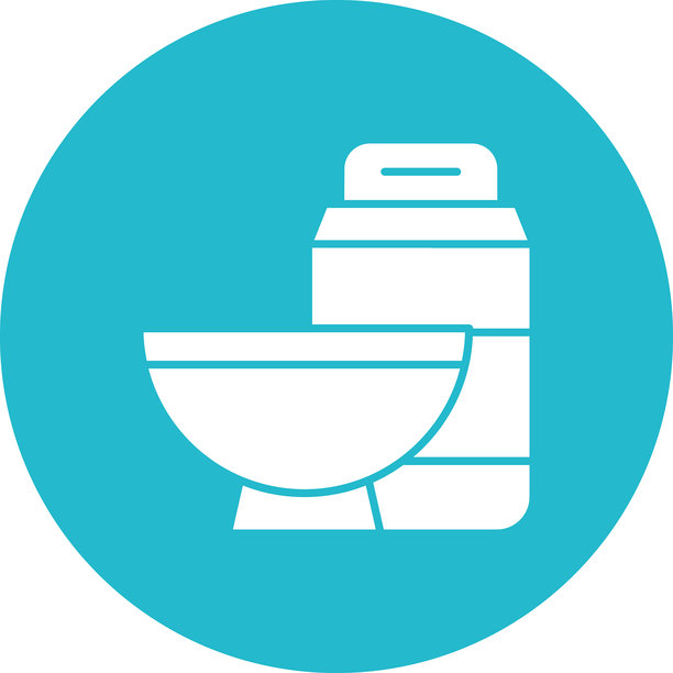 牛奶碗矢量图标图片下载