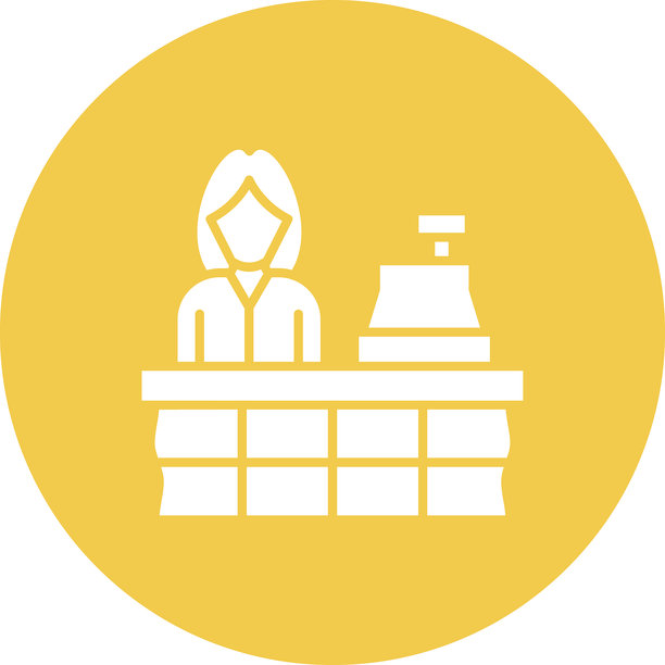 收银员矢量图标图片下载