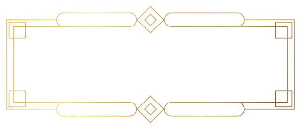 现代几何金色边框，灵感来自复古风格，采用优雅的线条和菱形设计。图片下载