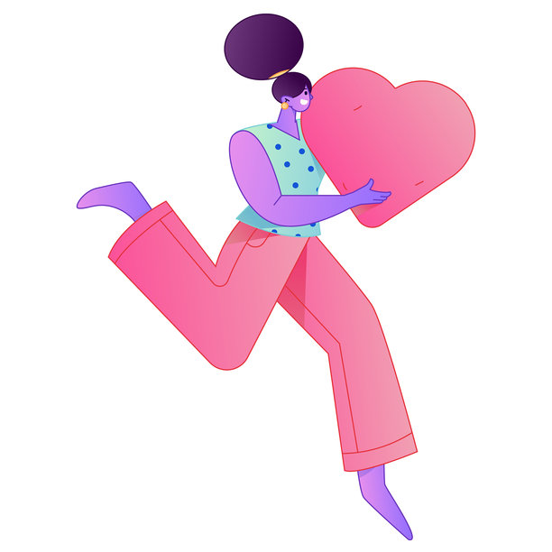 握着关怀之手的浮雕插画，体现了分享爱意的行为。图片下载