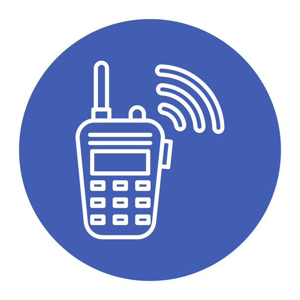 手持对讲机矢量图标图片下载