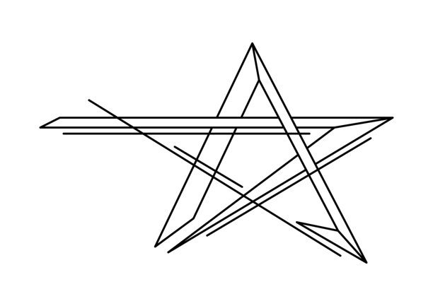 抽象线条星星插画。体育或企业竞赛奖项。图片下载