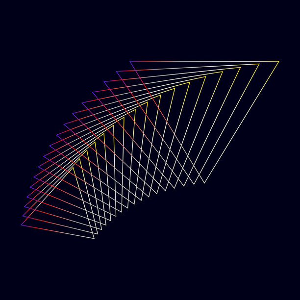 霓虹科技分形动态线条图案，人工智能概念标志，赛博空间素材，信息流图标图片下载