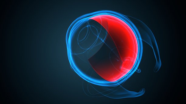 眼睛部位的解剖结构。三维插画图片下载