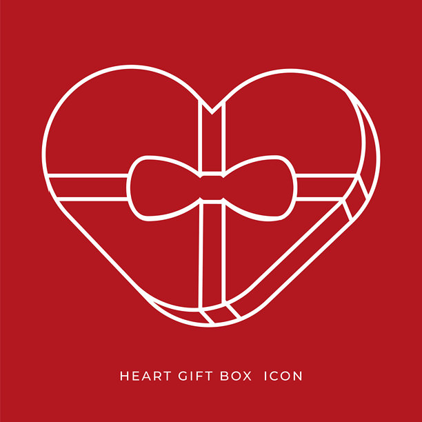 手绘巧克力礼盒，为情人节而设计。海报、贺卡、横幅和邀请函的设计元素。插画素材图片下载