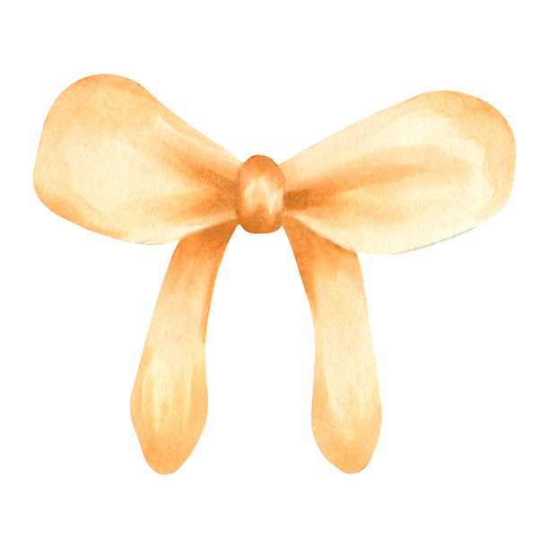棕色蝴蝶结。水彩和马克笔插画。手绘隔离艺术。用于婚礼、节日、圣诞节和新年花束的绸缎或丝带。生日礼物结。图片下载