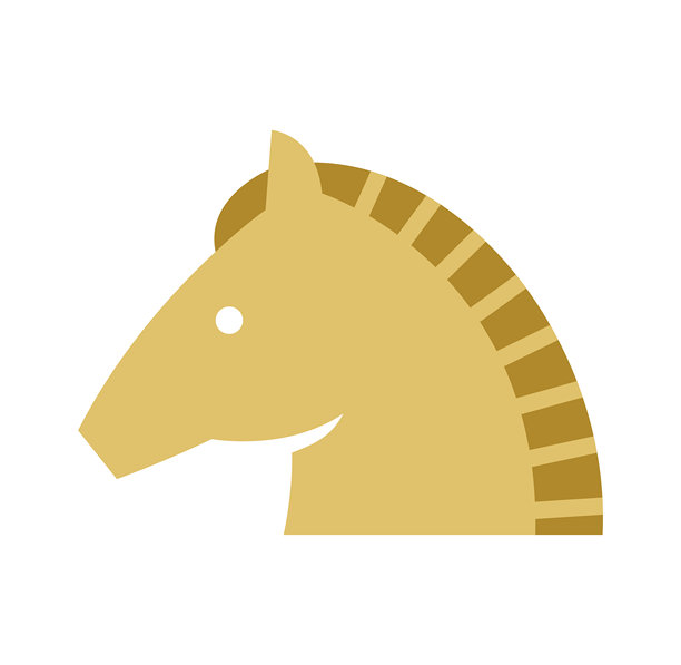 马脸的简约图标插画。图片下载