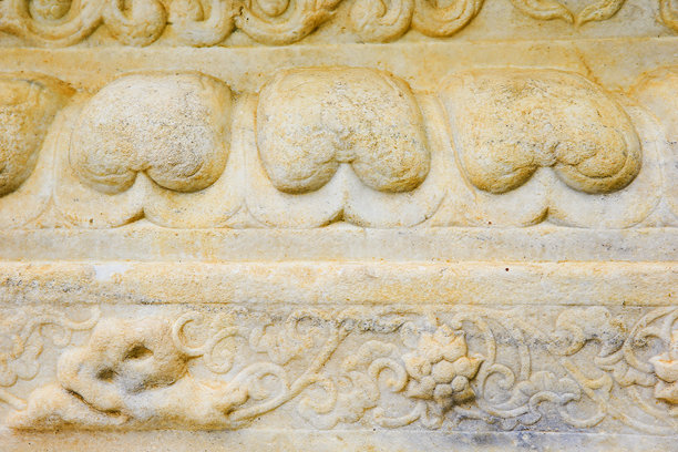 石头上的复古装饰。特写无缝纹理。石头纹理。浮雕图案。图片下载