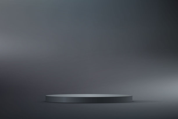 深色背景矢量3D，带有黑色讲台，用于网站销售产品。抽象壁纸设计，具有展示您产品的复制空间。矢量图。图片下载
