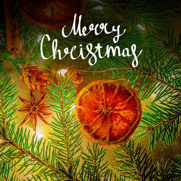 带有留白空间的照片上手写的圣诞祝福图片下载