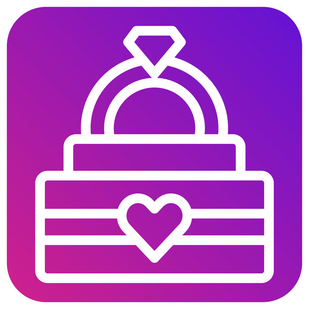 钻石戒指矢量图标设计插画图片下载