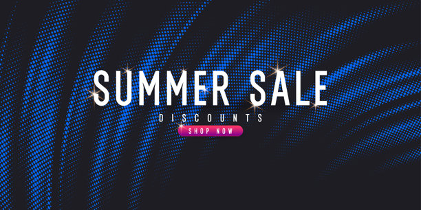 抽象网点插画。简单有效的插画，上面写着“夏季促销”图片下载