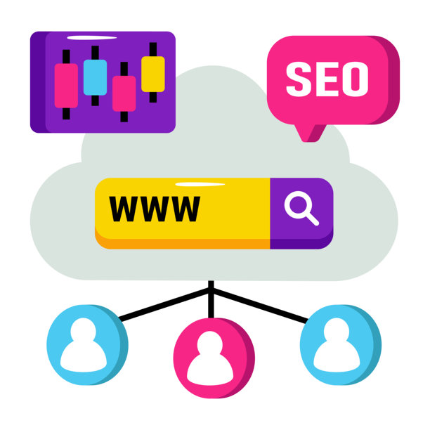 云浏览器扁平化设计插画，www矢量图图片下载