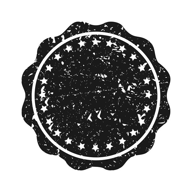 邮票、标签或徽章。复古印记和销戳。棕色复古圆形明信片水印。已使用的信封设计元素。矢量插画图片下载