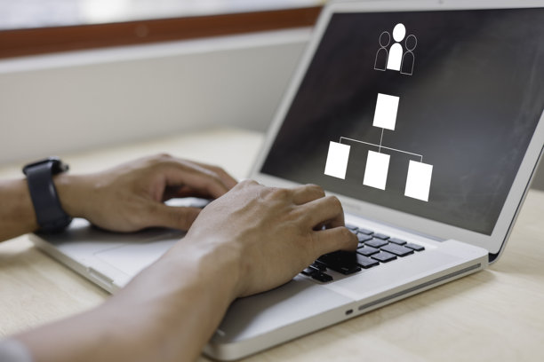 人力资源与管理概念。检查简历，筛选员工信息，求职者，用于人力发展招聘领导力和客户目标群体的员工图标图片下载