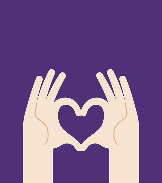 手势比心，爱心浪漫概念留白图片下载