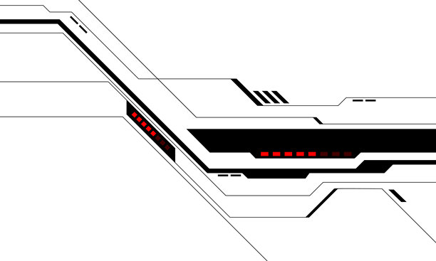 抽象科技未来黑客线条红色启动白色现代设计背景矢量插画图片下载