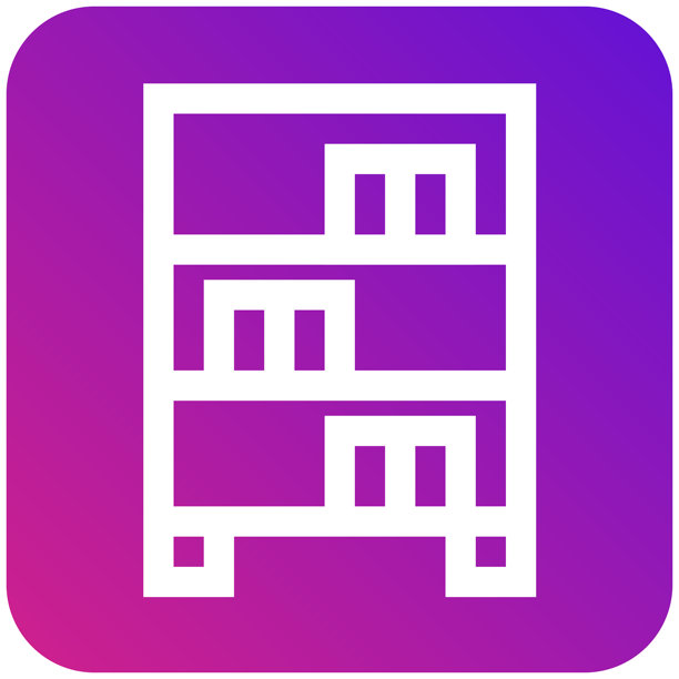 书柜矢量图标设计插画图片下载