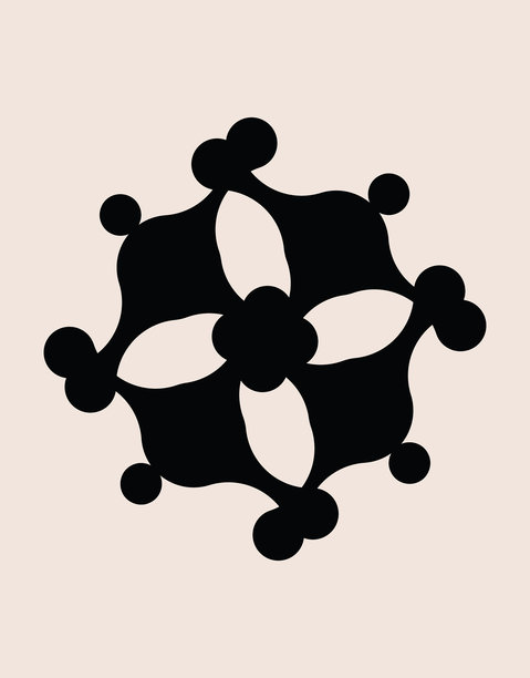 黑色滴落曲线漩涡图案，液体符号，几何运动转动图标，图形形状设计素材图片下载