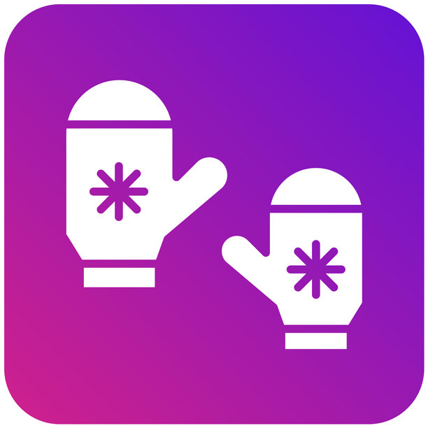 连指手套矢量图标设计插画图片下载