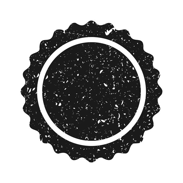 邮票、标签或徽章。复古印记和邮戳。棕色复古圆形明信片水印。使用过的信封设计元素。矢量插画图片下载