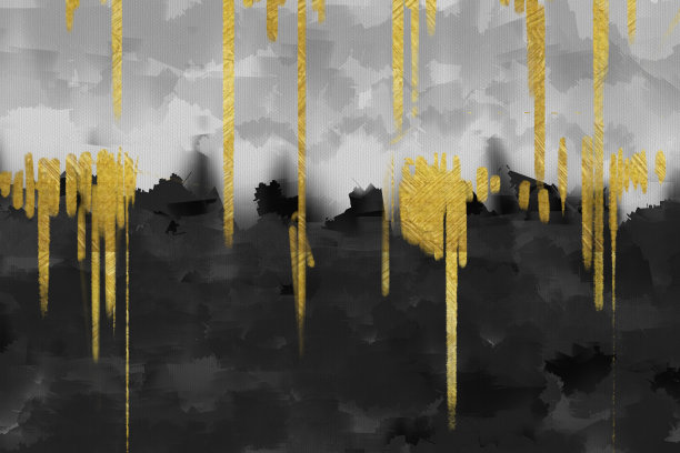 3D抽象泼墨壁纸，用于墙面装饰。树脂玛瑙和抽象艺术，功能性艺术，水彩玛瑙画。金色、黑色和灰色背景。画布装饰。图片下载