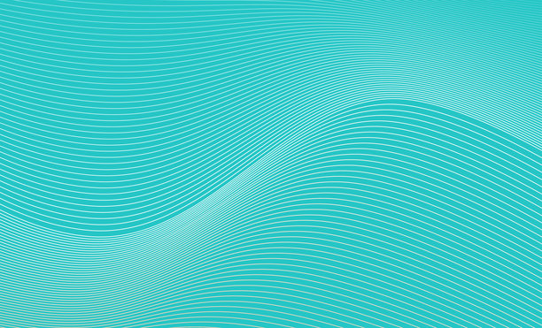 抽象的蓝色波浪分形线条渐变动态科技图案设计素材背景图片下载