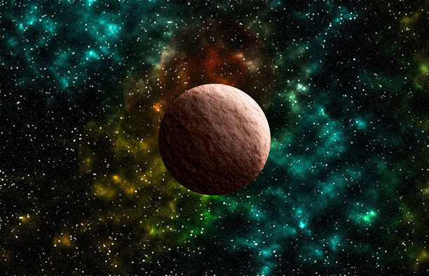 来自外太空的未知星球。太空星云。宇宙星团。外太空背景。3D插画图片下载