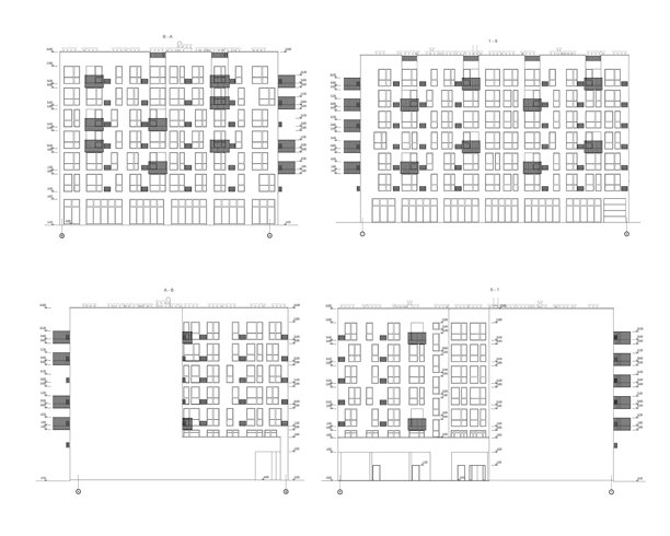 多层建筑立面建筑项目矢量素材图片下载