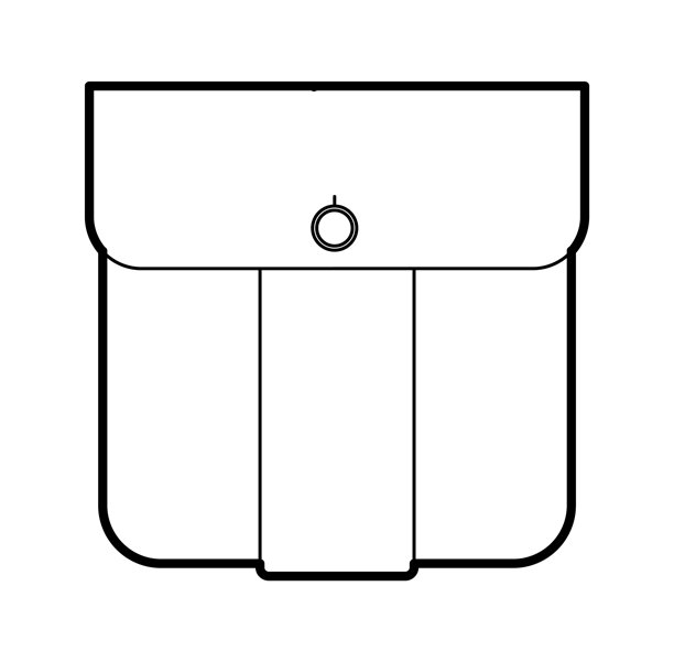 盒褶圆角口袋技术时装插画。平铺服装模板正面视图。男女皆宜图片下载