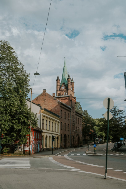 挪威自然与街景照片图片下载